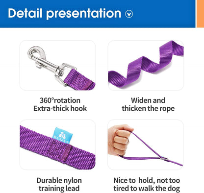 15203050100 Ft Long Dog Training Leash with Clickers for Small