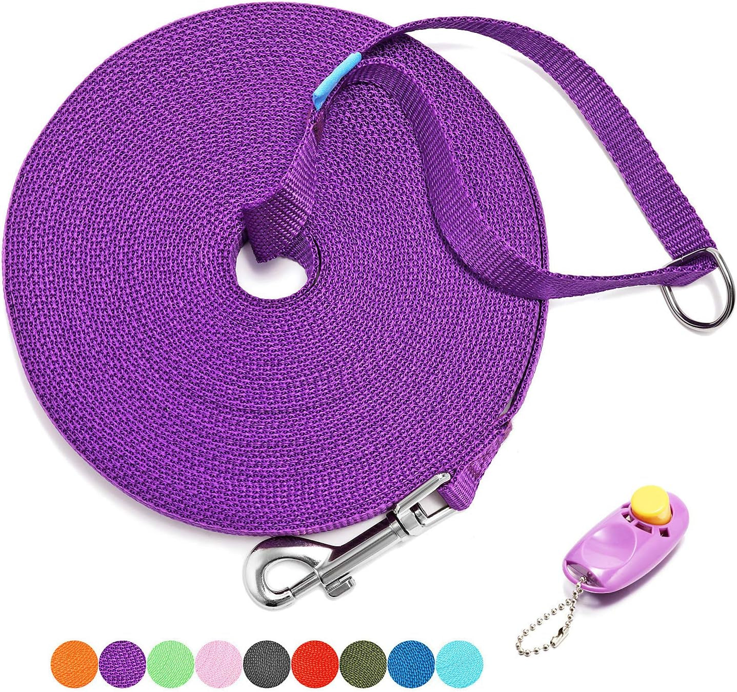 15203050100 Ft Long Dog Training Leash with Clickers for SmallMade from strong, high-quality materials, this leash is built to handle pulling