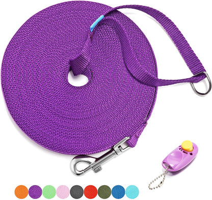 15203050100 Ft Long Dog Training Leash with Clickers for SmallMade from strong, high-quality materials, this leash is built to handle pulling